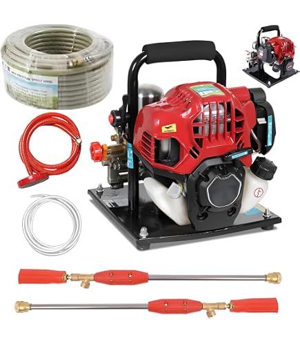 Amazon | 噴霧器 セット動噴 4サイクル 動力噴霧器 農業用 最大圧力7.0
