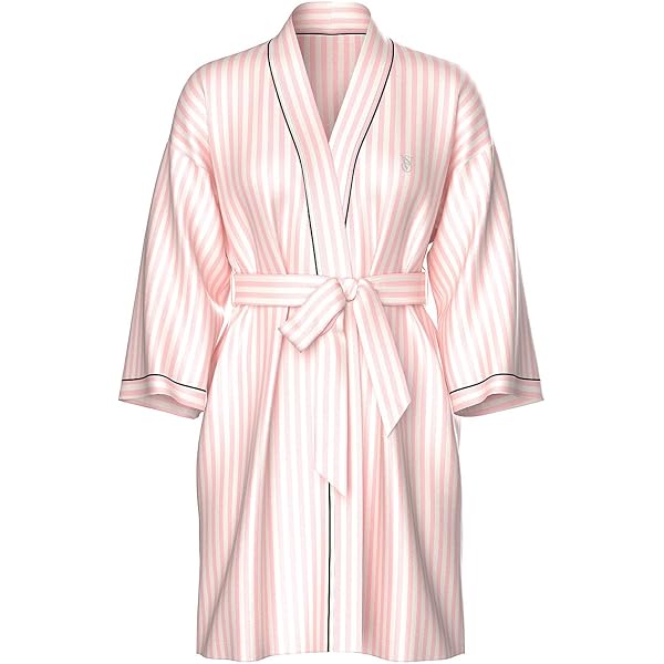 Amazon | Victoria's Secret サテンパジャマセット、半袖ボタンダウン