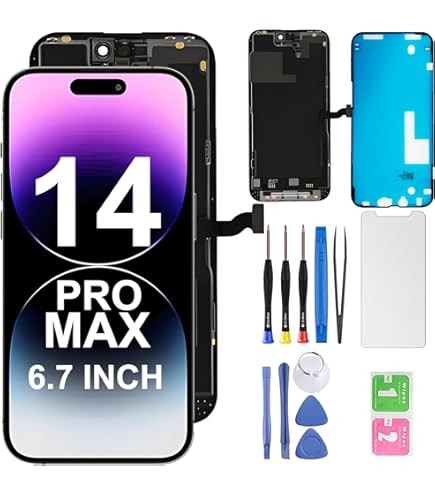 Amazon | iPhone 14 Pro Max用Tpyagスクリーン交換、iPhone 14