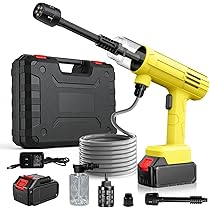 Amazon | 高圧洗浄機 コードレス 小型 軽量 9Mpa 強力噴射 5-in-1多