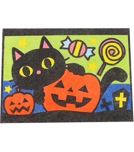 Amazon.co.jp: かんたんすな絵セット(ハロウィン) 砂絵 工作キット