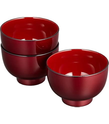 Amazon.co.jp: 若泉漆器 4.5寸高台お好み椀 黒内朱 1-546-23 : ホーム
