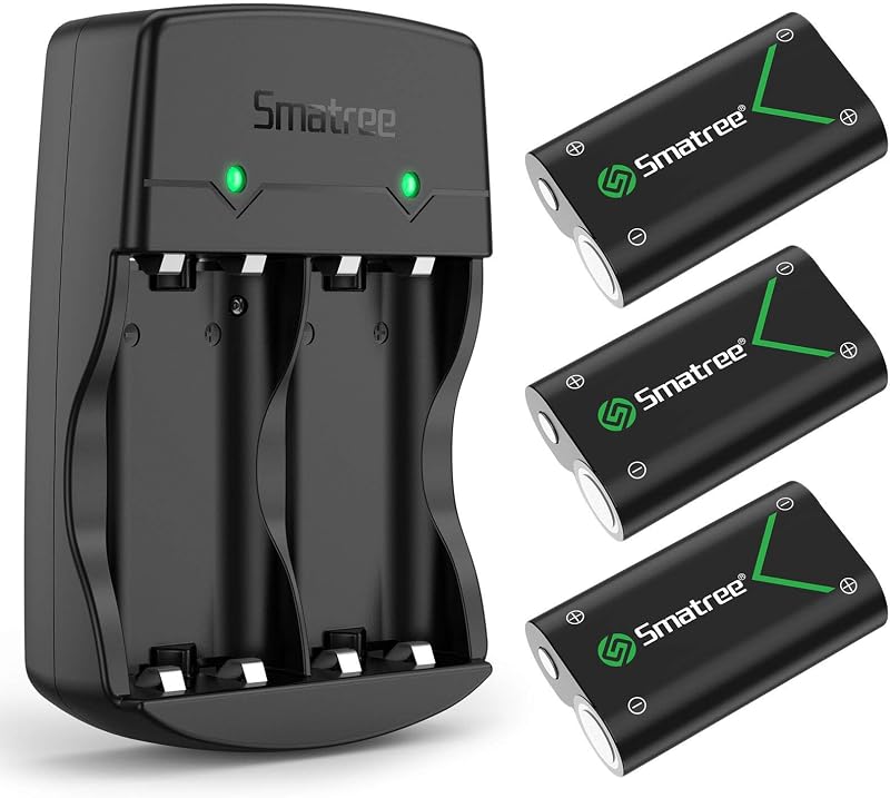 Smatree 「3個セット」Xbox Series X/S充電バッテリー 急速充電器付き シリーズx/Xbox One/Elite/X/Sにも対応 2000mAh大容量バッテリー 2個同時充電可能