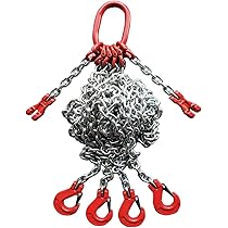 長さ調整機能付4本吊具3T チェーン長さ3m 3000kg吊フックリング付き