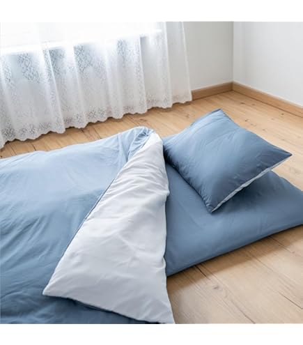 Amazon｜Marimekko Seireeni コットンブルー 布団カバーセット キング