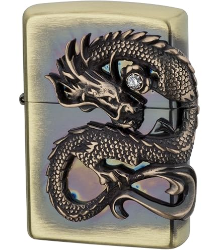 ドラゴン彫刻の金色メダル Zippo ジッポー 限定1,000個生産 DRAGON METAL ドラゴンメタル