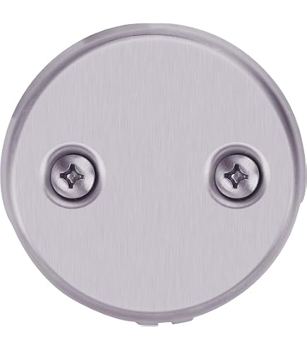 Westbrass D980R-05 Floating No-Hole Bath Waste Overflow Faceplate And Adaptor Polished Nickel