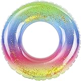 浮き輪 子供用 大人用 海フロート レインボー かわいい 耐久性 夏の日 キラキラ シンプル 気漏れにくい 安定性 スポーツ プール