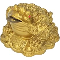 Amazon.co.jp: Qiilu お金のカエル 銭蛙 三本脚の蛙 商売繁盛 縁起物