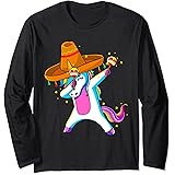 ユニコーンシンコデマヨ軽くたたくメキシコ子供ギフト 長袖Tシャツ