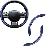 Amiss Car Carbon Fiber Anti-Skid Steering Wheel Cover, Segmented Protector, Butterfly Universal 99% Cover Interior Accessorie