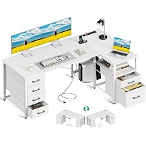 ホワイトパソコンデスク 140cm 6引き出し 71pWoNqB3wL._AC_UL210_SR210,
