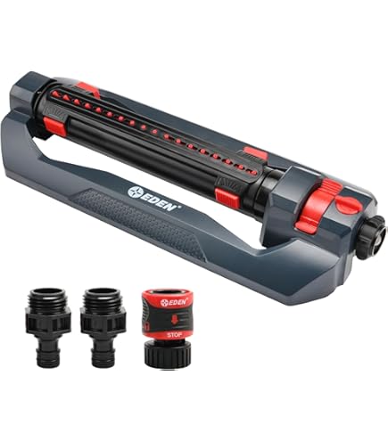 Eden Turbo Oscillating Sprinkler - Covers 4,499 Sq Ft With Quick Connect Set