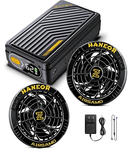 Amazon.co.jp: 作業服用 53Vバッテリー 46500mAh大容量 7段階風量調節
