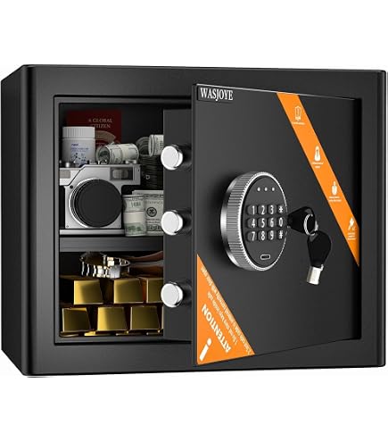 Amazon.co.jp: VALINIRT 金庫 家庭用 金庫 小型 22L 大容量 仕切り板