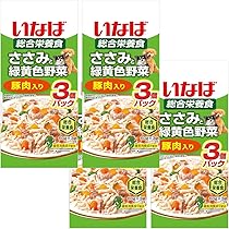 Amazon.co.jp: いなば ささみと緑黄色野菜 豚肉入り 60g×3袋 4個セット