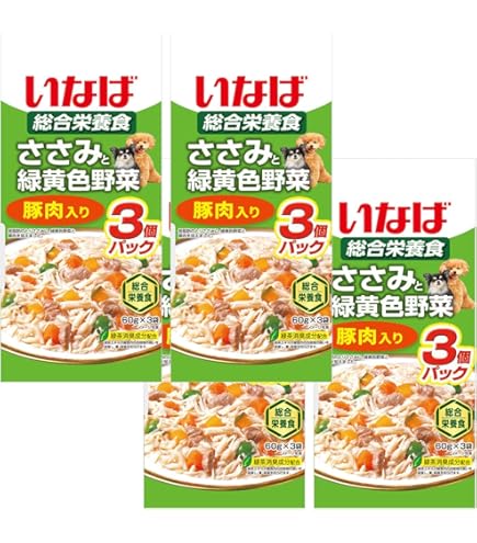 Amazon.co.jp: いなば ささみと緑黄色野菜 ビーフ入り 60g×3袋 4個