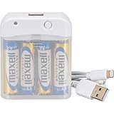 オーム電機 AudioComm モバイルバッテリー 乾電池式 ライトニング端子用 単3形乾電池4本 ホワイト MAV-LR03L-W 01-7161 OHM