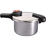 パール金属 片手 圧力鍋 5.5L IH対応 ステンレス 圧力切替式 レシピ付 節約クック H-5437