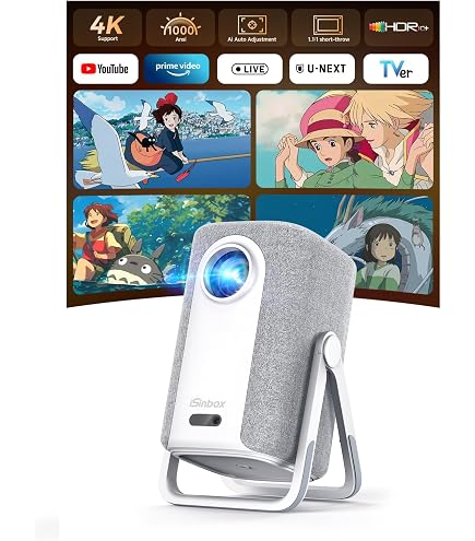 Amazon.co.jp: プロジェクター家庭用 小型 天井 静音【Netflix・Prime
