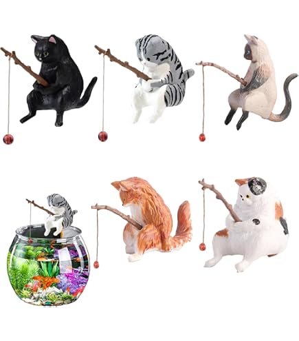 Amazon.co.jp: 置物 猫 グッズ ネコちゃん 18PCS ミニチュア 動物