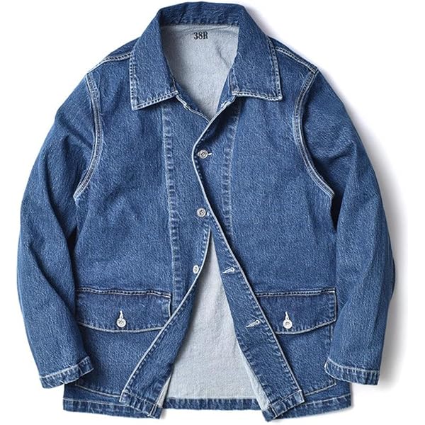 希少✨コーチ　デニムジャケット　ターンロック　中綿　ストライプ　青　サイズ4/L 希少✨コーチ デニムジャケット ターンロック 中綿 ストライプ