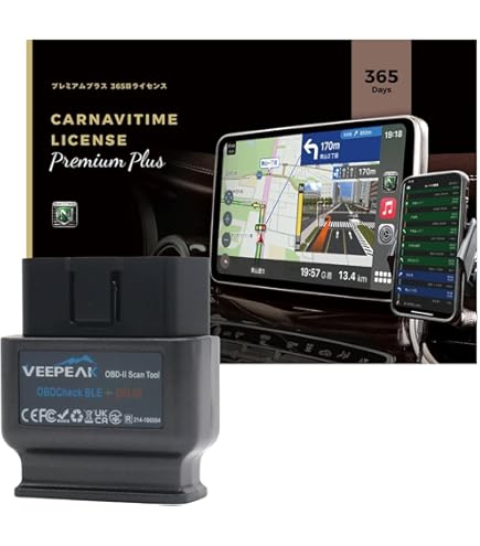 Amazon.co.jp: CARISTA OBD2 アダプタ + カーナビタイム（プレミアム