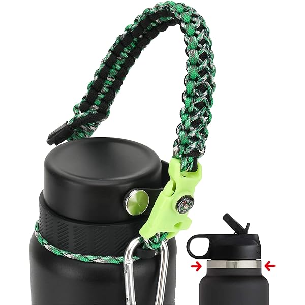 Paracord Water Bottle Handles Straps Iron Flask, 43 OFF
