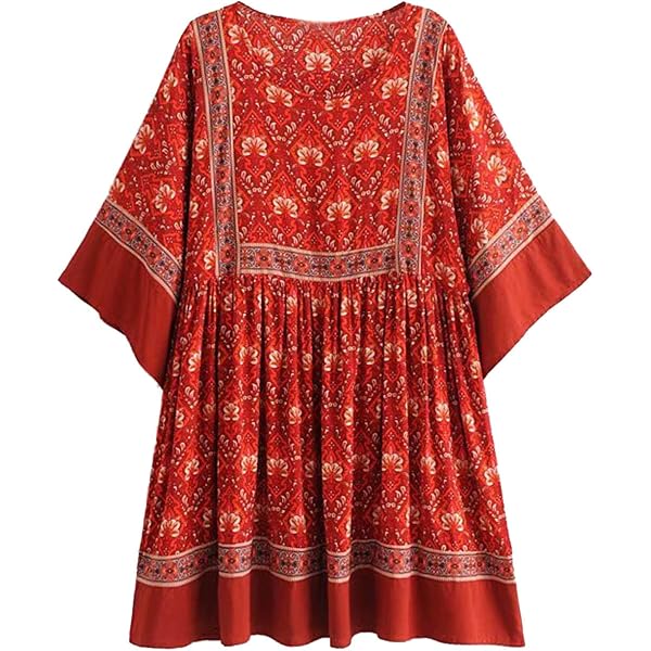 bohemian loose casual dress