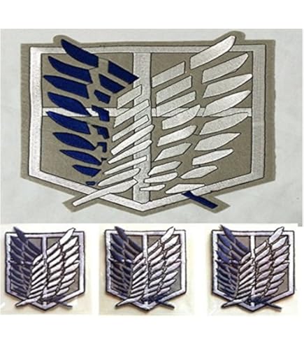 Amazon | 進撃の巨人 ワッペン ベルクロ パッチ 防水 調査兵団 駐屯