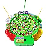 Kiumi 釣りゲーム 電動回転 くるくるお魚釣り フィッシング 音楽 知育おもちゃ 遊び 子供 誕生日 クリスマス プレゼント