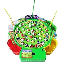 Amazon.co.jp: Kiumi 釣りゲーム 電動回転 くるくるお魚釣り 