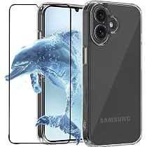 Amazon.co.jp: Galaxy A25 5G ケース + ガラスフィルム クリア 黄変