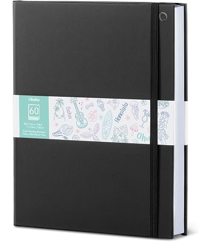 Amazon | Ohuhu スケッチブック 厚口 175mm×165mm 200gsm 30枚/60