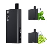 Eonfine 電子タバコ ベイプ 爆煙 パワー調節可能 vape 持ち運び シーシャ 30000口吸引可能 タバコカプセル対応 電子たばこ スターターキット 充電式 ニコチン タール無し 禁煙グッズ pod型 水蒸気たばこ 禁煙サポート 本体とカートリッジ*2（ミント+マスカット）