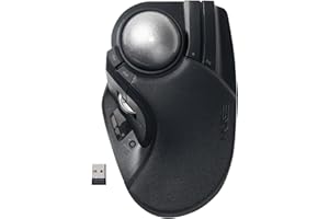 エレコム トラックボールマウス HUGE PLUS 静音 ベアリング支持 充電式 Bluetooth 無線2.4GHz 有線 3台マルチペアリング 10ボタン チルトホイール 2年保証 ブラック M-HT1MRBK-G