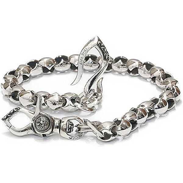 Amazon.co.jp: シルバー925 ウォレットチェーン クロス ナスカン