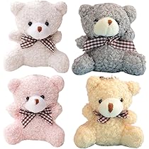 Amazon.co.jp: STOBOK ぬいぐるみ キーホルダー くま 4個 ボール