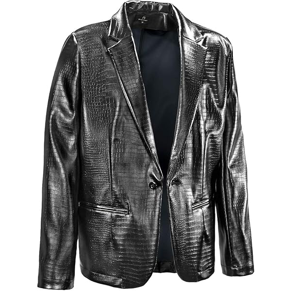 CINZIACALDI クロコ 型押し 本革 ウール 切り替え ジャケット M CINZIACALDI クロコ 型押し 本革 ウール 切り替え ジャケット M