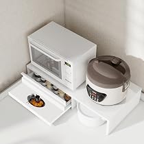 家電下収納♥レンジ下収納 延長されたデザイン 大容量 レンジ下スライドテーブル Amazon.co.jp: ママ倉 家電下収納 延長されたデザイン レンジ下収納 大
