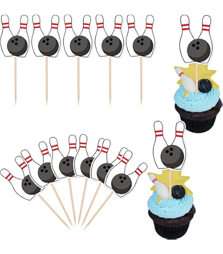 Amazon.co.jp: ボーリングピンとボール バースデーケーキキャンドル 7