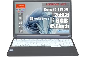 【整備済み品】 LIFEBOOK A577 15.6インチ ノートパソコン/ Win11 Pro/MS Office H&B 2019 /Core i3 7130U/WIFI/HDMI / 8GB/256GB SSD/テンキー (整備済み品)