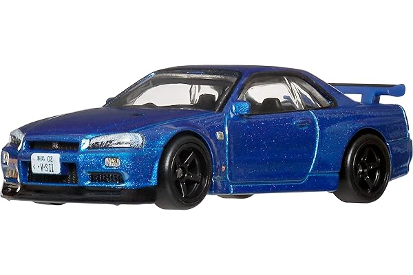 ホットウィール(Hot Wheels) カーカルチャー タイムレス アイコンズ 日産 スカイライン GT-R V-スペック II （BNR34） 乗り物おもちゃ ミニカー 3歳から ブルー JBK92