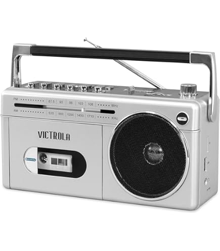 Amazon.co.jp: Victrola Mini Bluetooth ブームボックス カセット