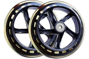 電動スクーターのタイヤ交換、電動スクーターのホイール | スクーター交換用ホイールスクーターホイールスケートホイール,スクーターホイール交換用静音ホイール2個、トロリー、スクーター、スケート、車椅子用ソリッドタイヤ