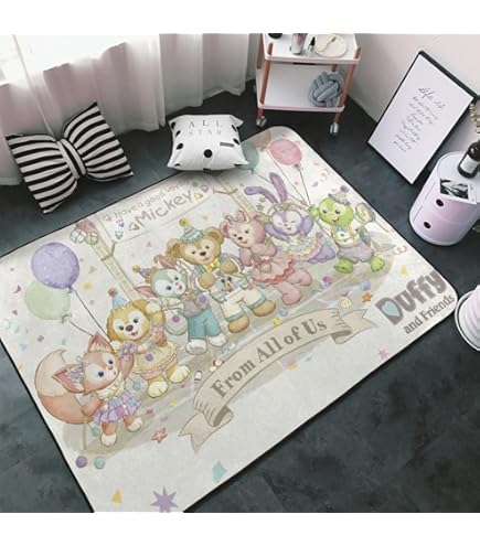 Amazon | ダッフィー シェリーメイ カーペット 長方形 ラグマット ラグ