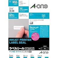 エーワン ラベルシール インクジェット 95面 10シート 60295