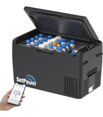 Amazon.co.jp: SetPower RF25 車載冷蔵庫 ブラック × PG216wh磁吸