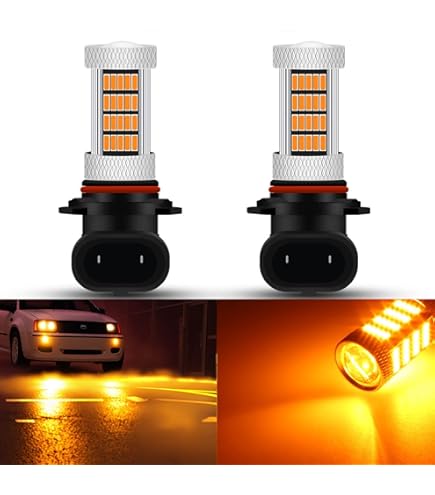 オレンジ フォグランプ メタル製 ブラケット式 Amazon | Fenikso 9006 HB4 LED フォグランプ オレンジ/アンバー 24V