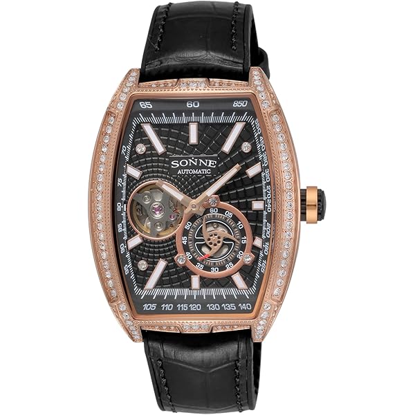 Amazon.co.jp: [ゾンネ] Watch S031 ブラック 文字盤 ステンレス